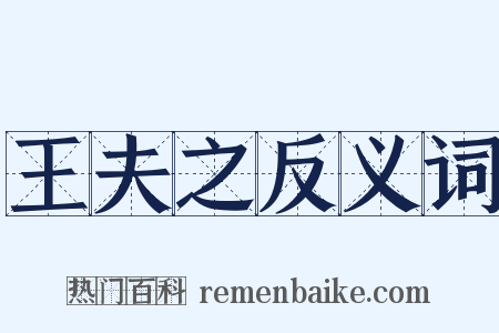 王夫之反义词是什么意思的图片